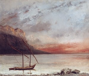 Solnedgång över Leman-sjön, 1874